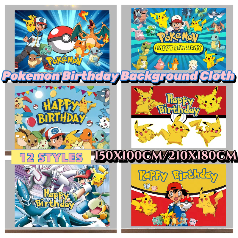 Baby Products Poster - Pokemon Birthday Party Background Decoration Vinyl