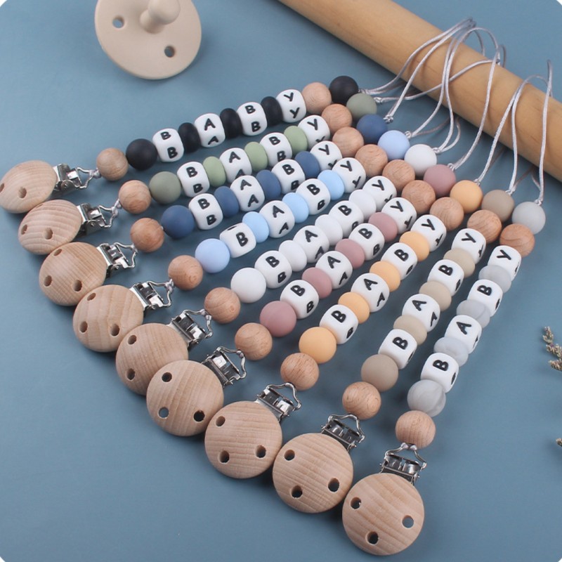 Baby Products For Gift - Dummy Holder Clip Customization Name Silicone