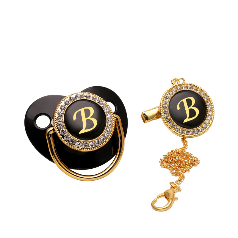 Black Gold Luxury Pacifier for - Baby Products Newborn ulasan dan harga