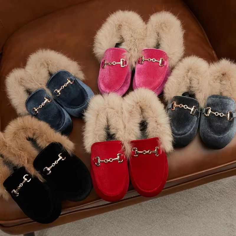 Winter Kids Fur Princess Shoes - Baby Product Brand ulasan dan harga
