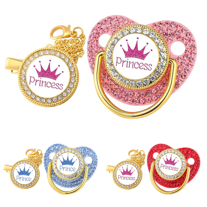 Luxury Crown Pacifier Clip Cha - Baby Products Newborn ulasan dan harga