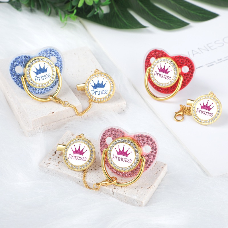 Luxury Crown Pacifier Clip Cha - Baby Products Newborn ulasan dan harga