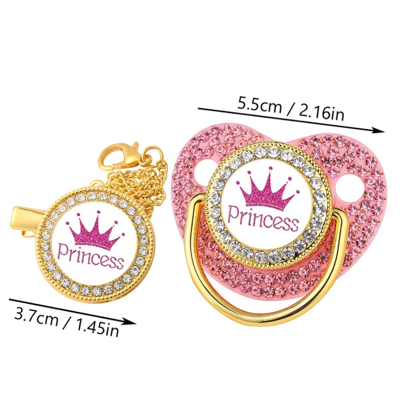 Luxury Crown Pacifier Clip Cha - Baby Products Newborn ulasan dan harga