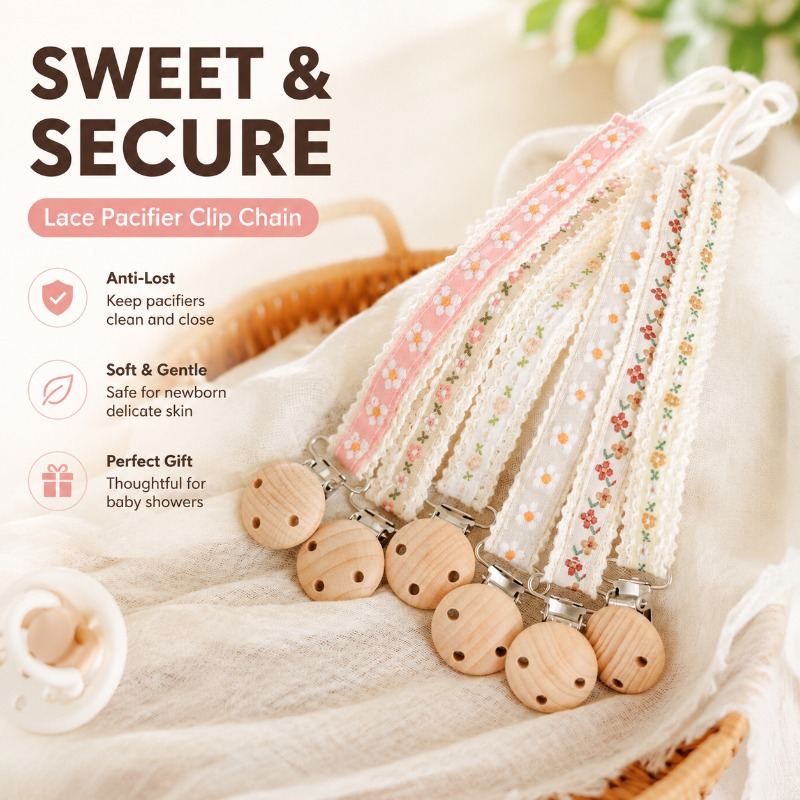 Lace Pacifier Clip Chain for N - Baby Products For Gift ulasan dan harga